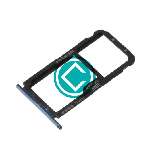 Tiroir SIM + SD Pour Huawei Mate 20 Lite Bleu | Tiroir De Remplacement Neuf - Compatible Huawei